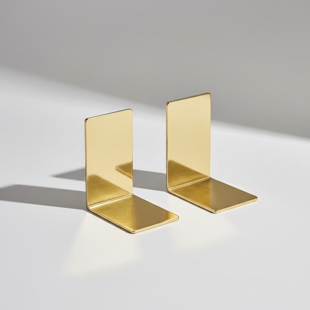 Buchstützen aus Messing, Paar — Klein Studio