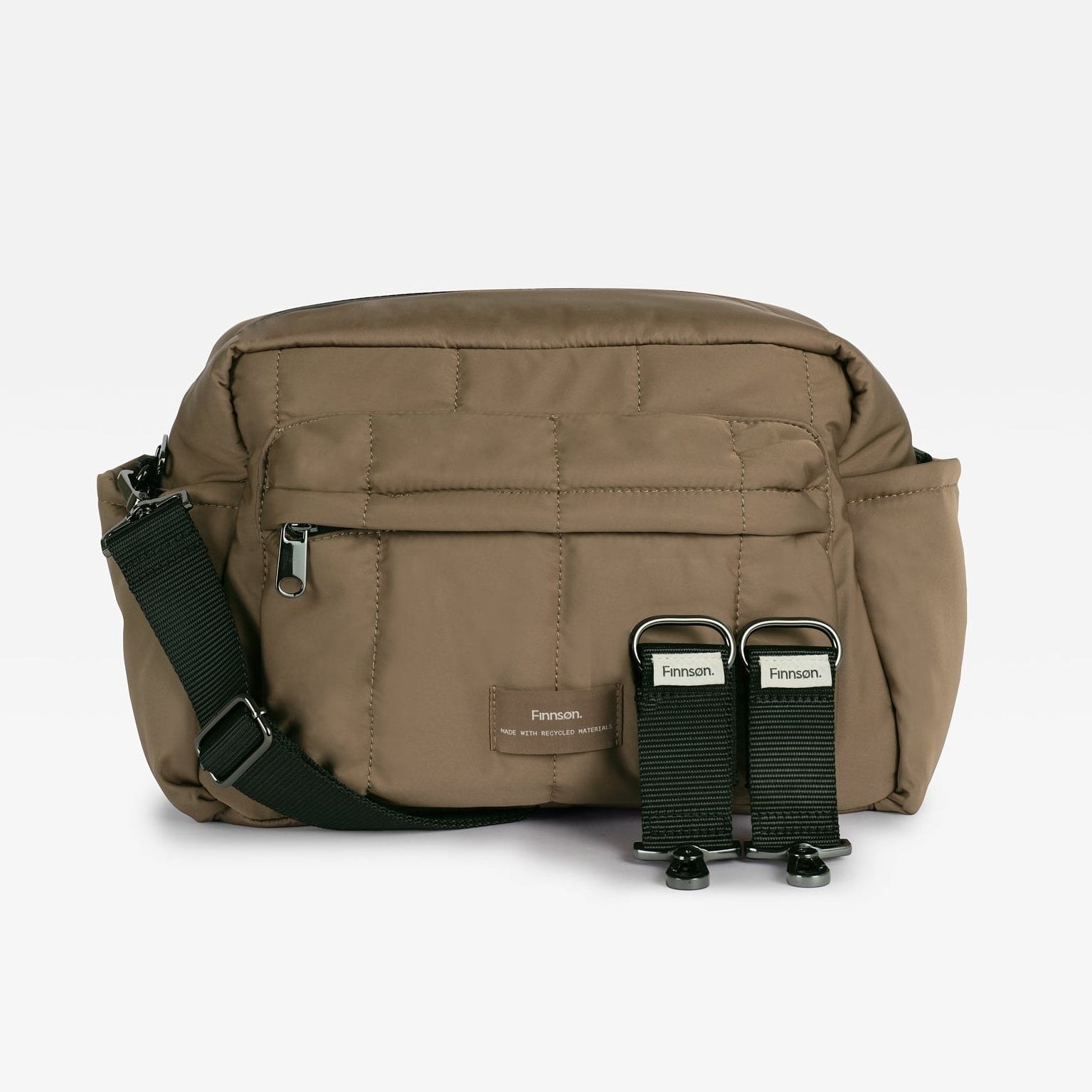 Finnson - FREYA Eco Oversized Stroller Organiser with Stroller Clips - Mocha — Klein Studio