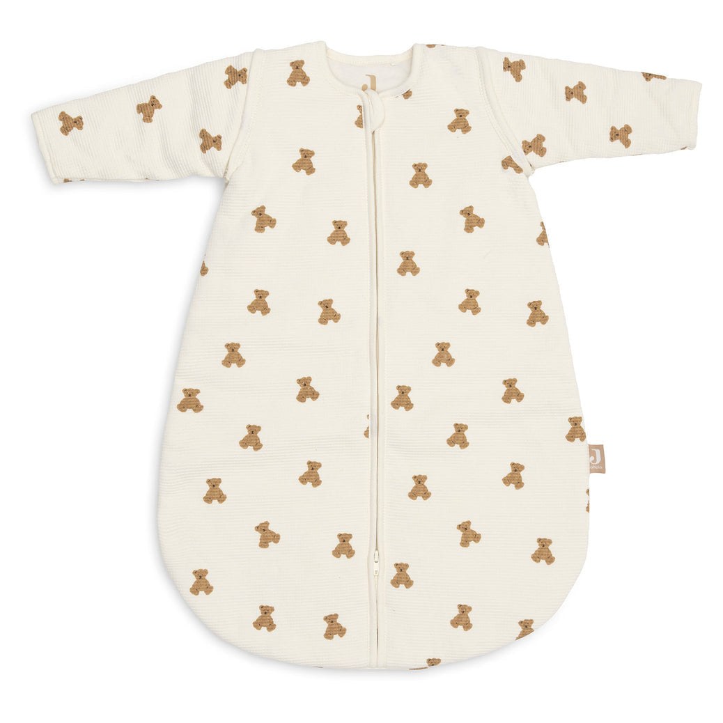Jollein - Sleeping Bag with Removable Sleeves 60cm - Mini Teddy Bear Little Waffle — Klein Studio