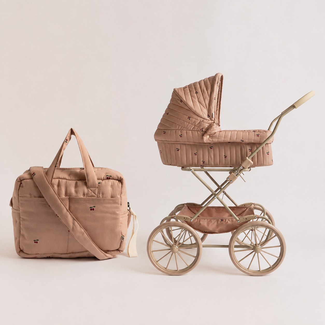 Konges Slojd – Doll Pram & Doll Bag Bundle – Cherry Blush — Klein Studio