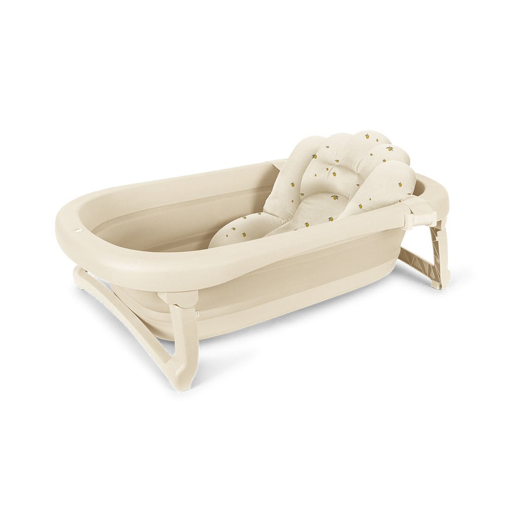 Konges Slojd – Foldable Bath Tub and Cushion – Creme — Klein Studio
