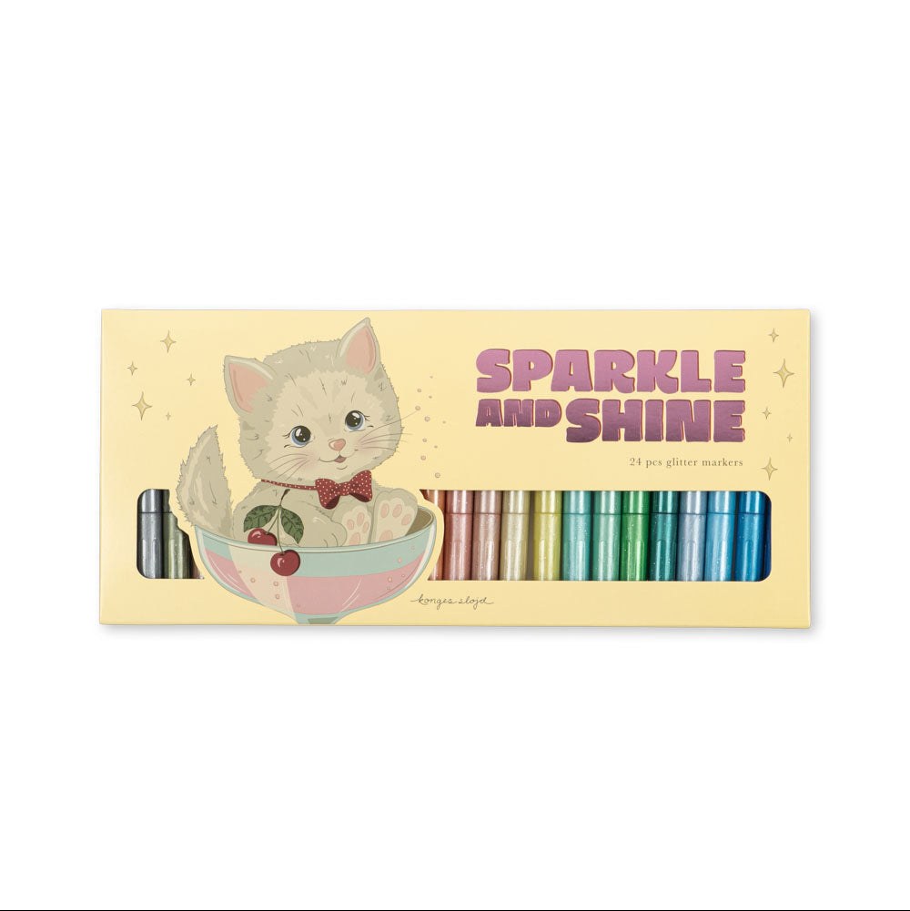 Konges Slojd – Glitter Markers – Cat (24 Pack) — Klein Studio