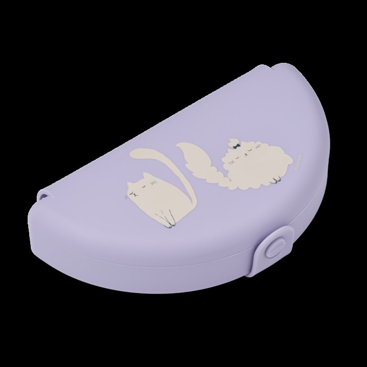 Liewood - Eugene Foldable Snack Box - Cat / Warm Lilac — Klein Studio