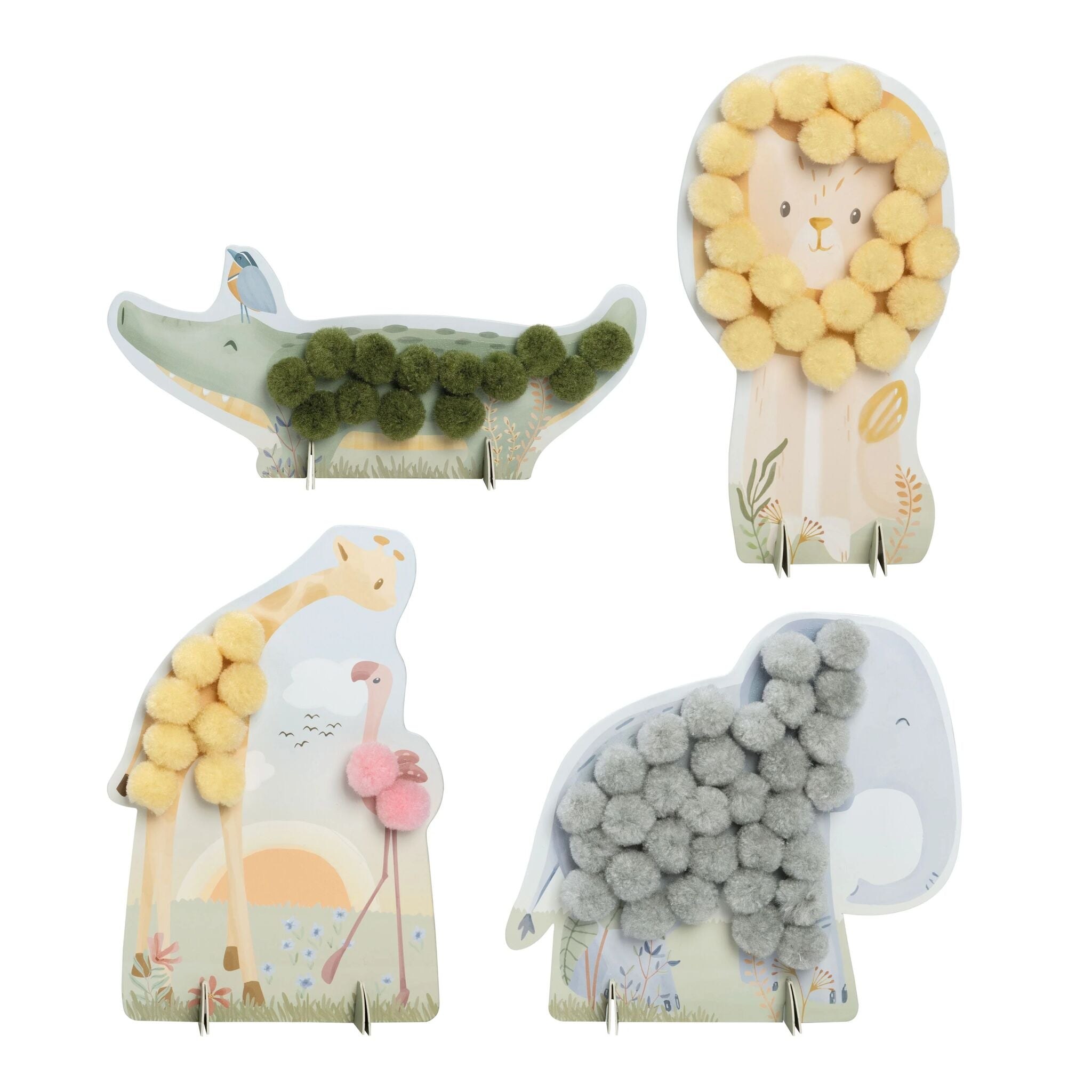 Little Dutch - Craft Set Pompoms - Safari Friends — Klein Studio