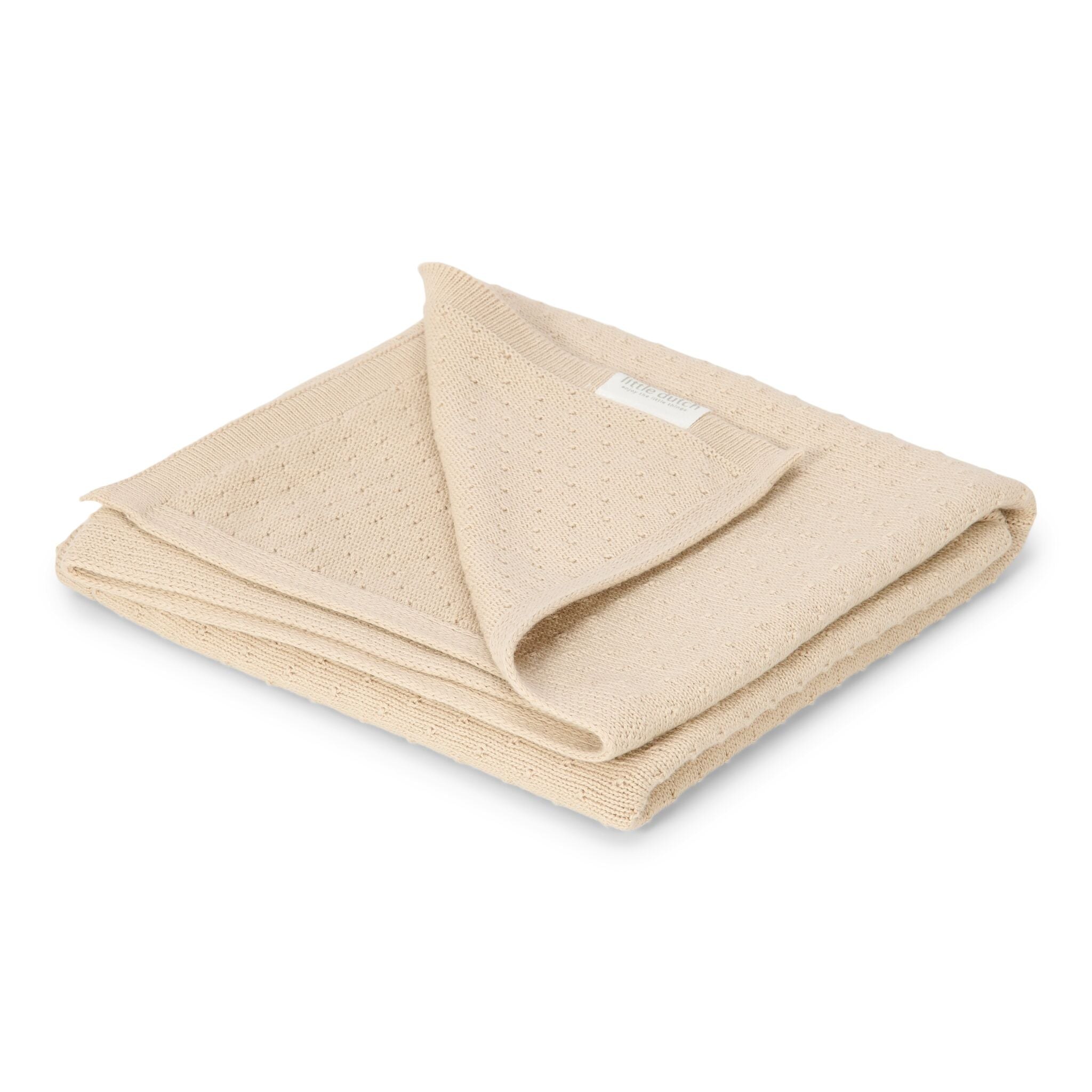 Little Dutch - Knitted Bassinet Blanket - Pure Soft Beige — Klein Studio