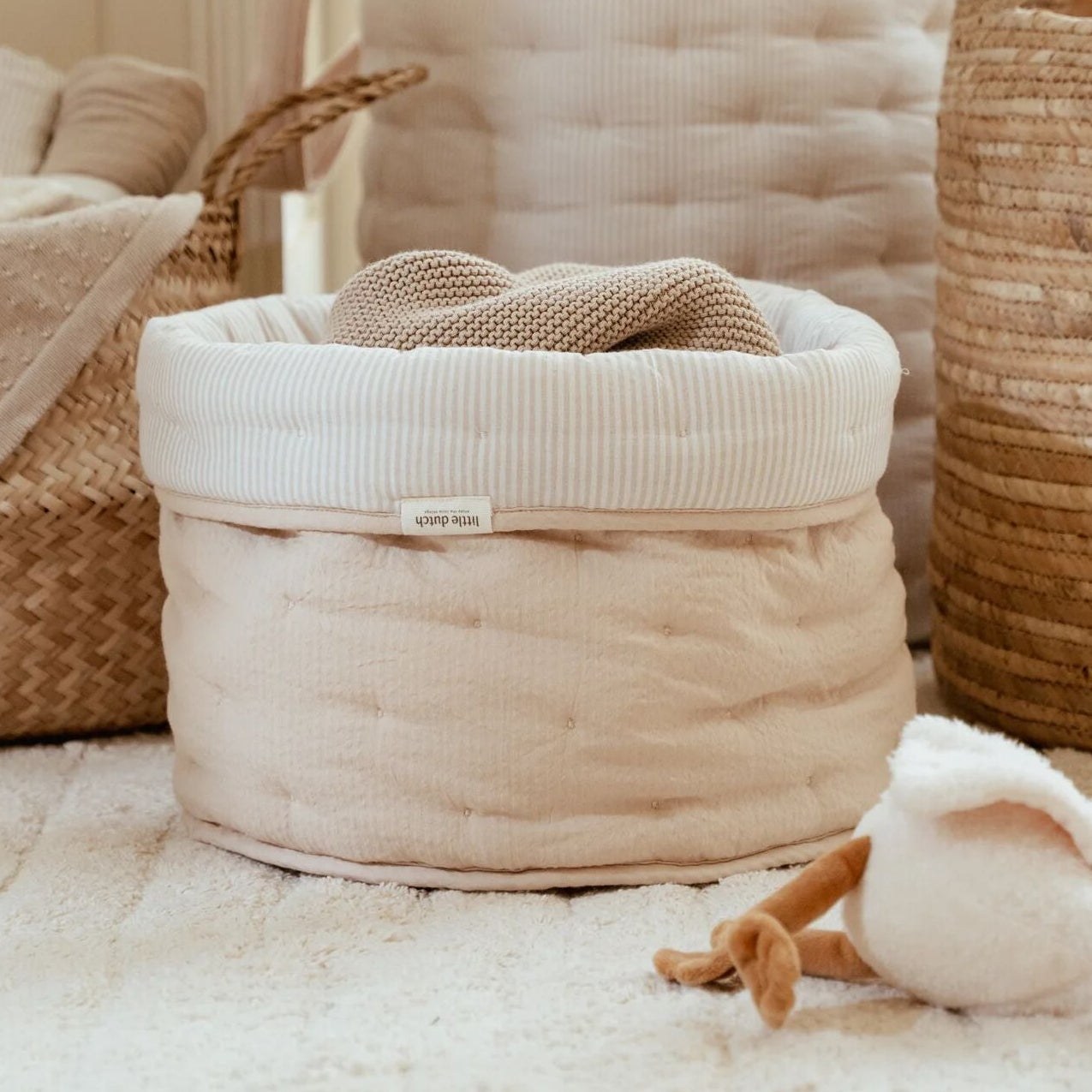 Little Dutch - Medium Storage Basket - Pure Soft Beige — Klein Studio