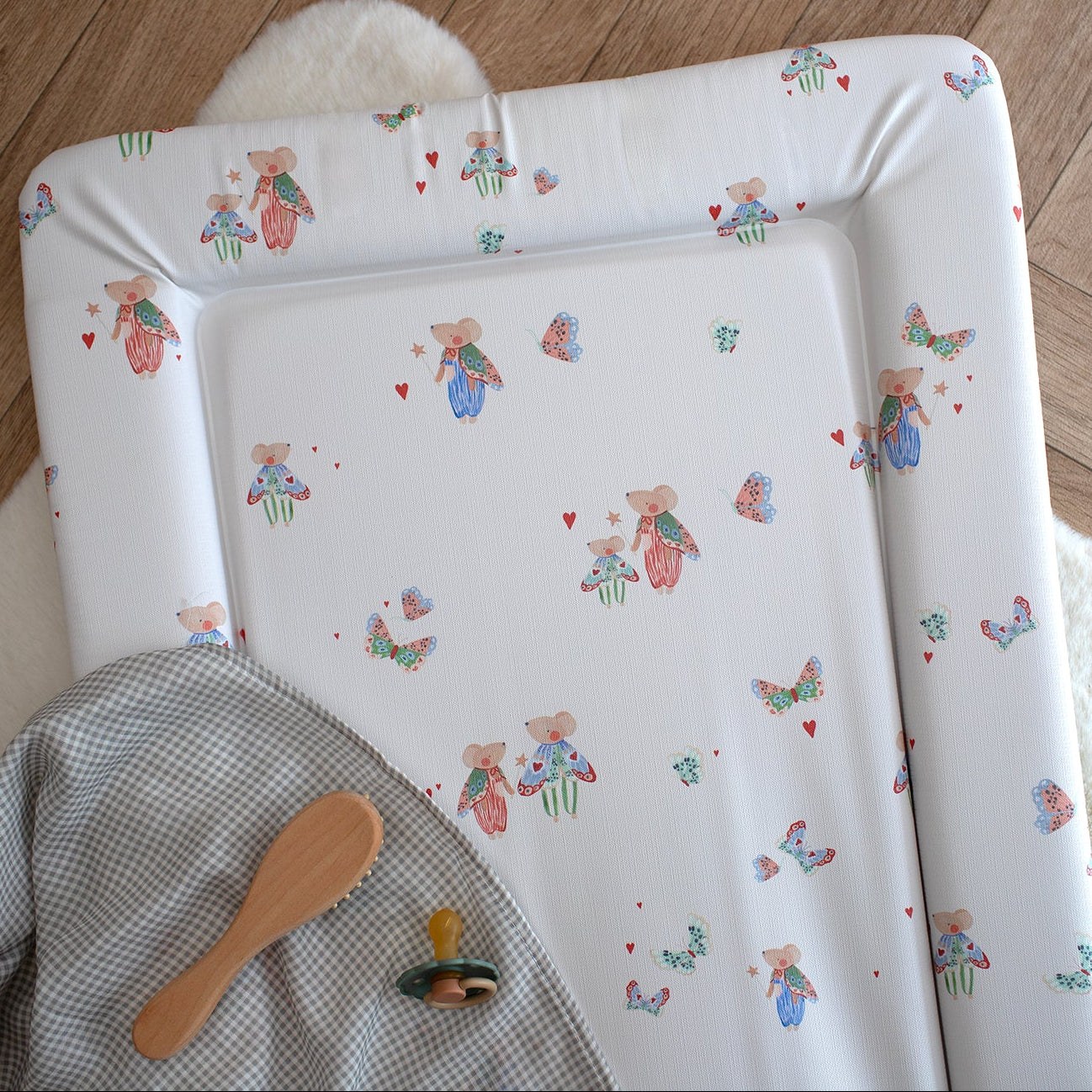 Mabel & Fox - Baby Changing Mat - Butterfly Mice — Klein Studio