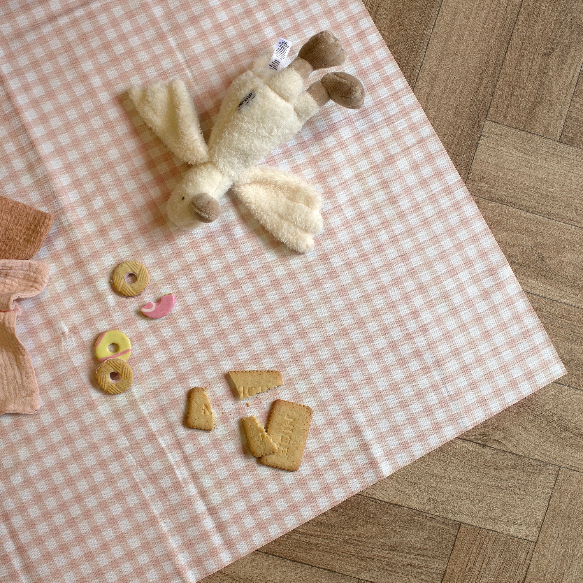 Mabel & Fox - Splash Mat - Blush Gingham — Klein Studio